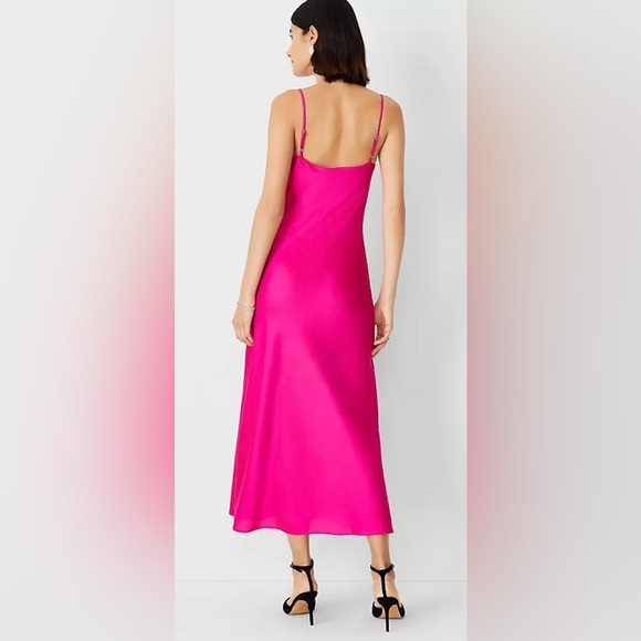 Satin Scoop Neck Slip Dress - Picture 2 of 5